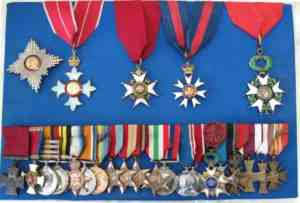 Estas fueron todas las medallas que Adrian Carton de Wiart ganó durante su vida