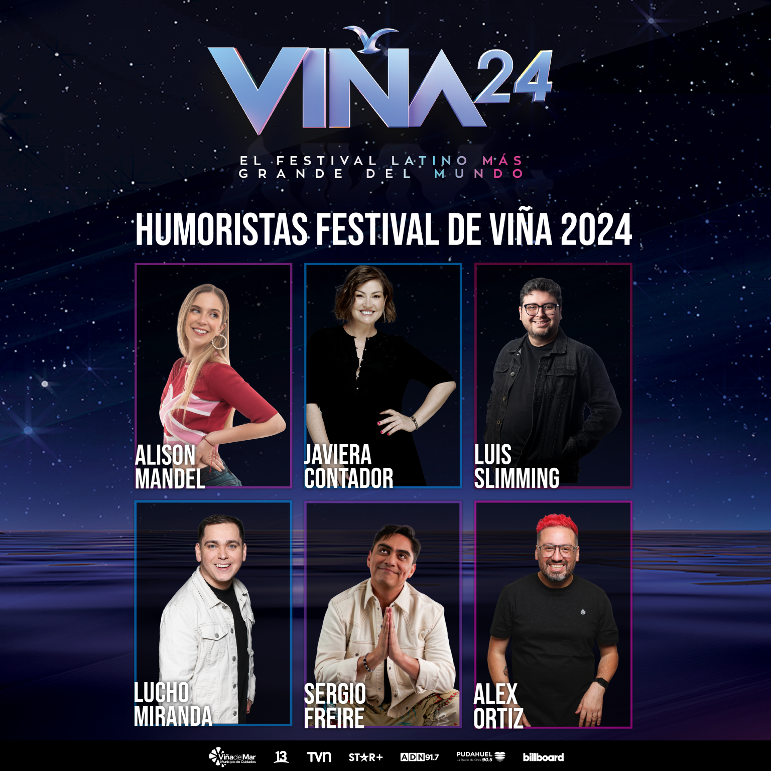 Cartelera La parrilla del Festival de Viña del Mar 2024 ya está